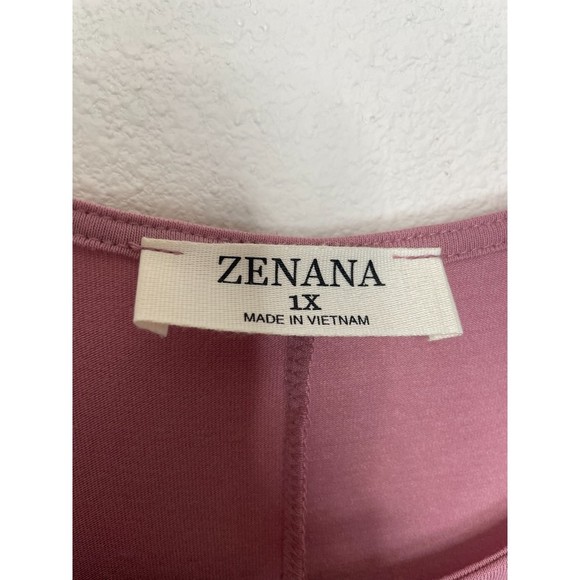 Zenana Sleeveless Light Rose Tiered Maxi Dress Round Neckline Stretch - Picture 8 of 10